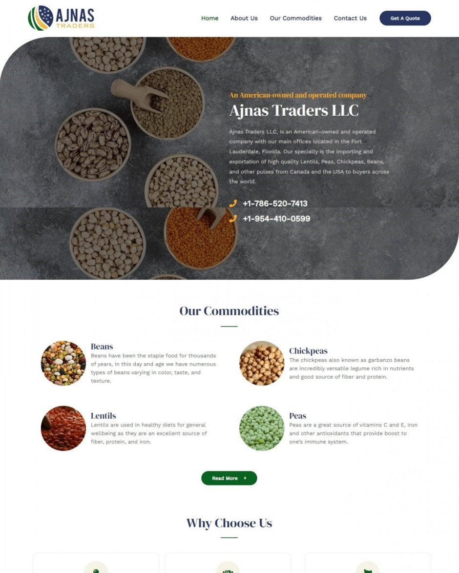Ajnas Traders Website